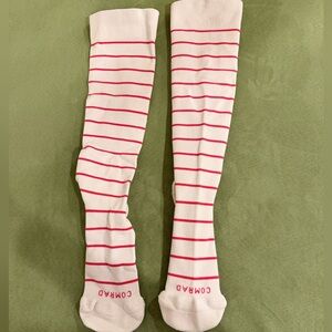 Comrad Compression Socks Striped Knee High Medium Pregnancy Travel Socks